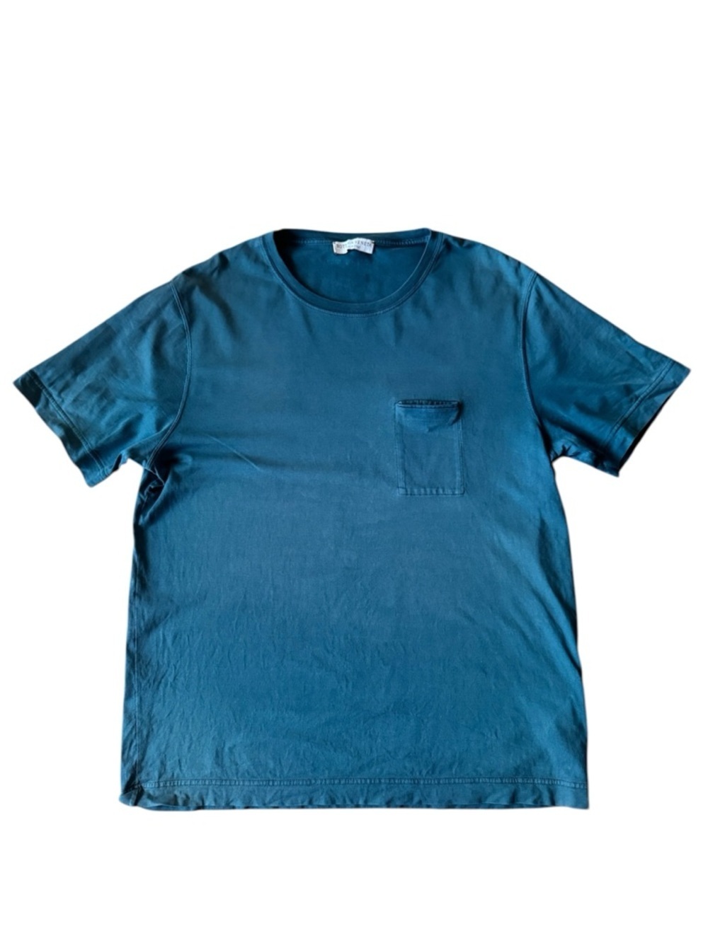 Bottega Veneta 52 Mens Large T Shirt Green Crew Neck Short Sleeve Cotton